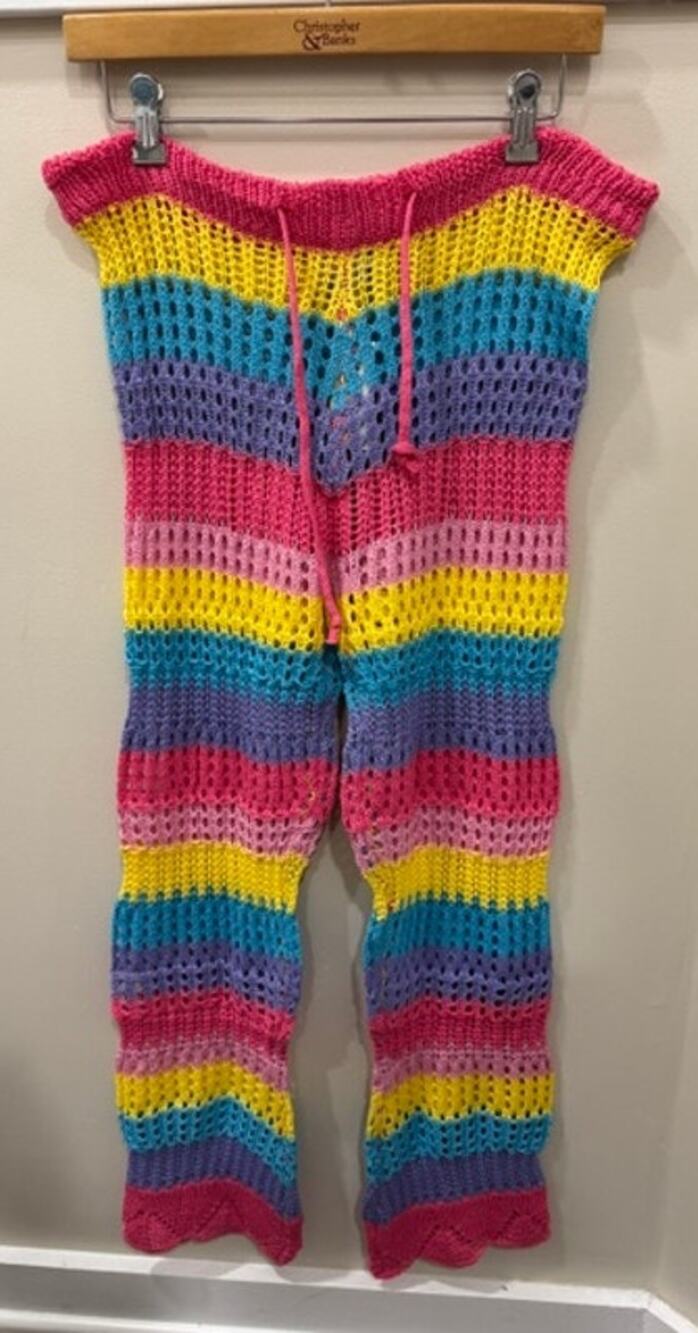 Katydid Multicolor Crochet Pants